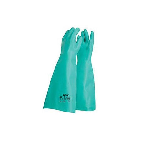 Ansell Chemical Resistant Gloves, 22, Green, 1 PR 117299